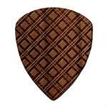 Blue Tartan Plaid 1 Diagonal Square Wood Guitar Pick Holder Case And Picks Set Pick