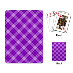 Purple Plaid Tartan 3 Diagonal (2) Playing Cards Single Design (rectangle) by dressshop