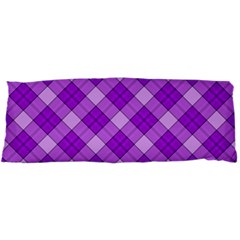 Purple Plaid Tartan 3 Diagonal (2) 15 x40  Body Pillow Case Dakimakura (two Sides) by dressshop