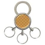 Autumn Fall Plaid Tartan 1 Diagonal 3-Ring Key Chain Front