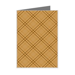 Autumn Fall Plaid Tartan 1 Diagonal Mini Greeting Card by dressshop