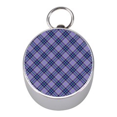 Purple Plaid Tartan 1 Diagonal Mini Silver Compasses by dressshop