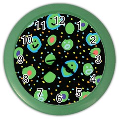 Doodle Dot Drawing Color Wall Clock by Salmanaz77