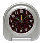 Pattern Ha Ha Ha  Abstract Black Dark Doodle Hahaha Pattern Physco Travel Alarm Clock Front