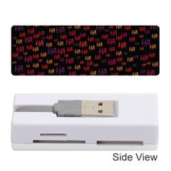 Pattern Ha Ha Ha  Abstract Black Dark Doodle Hahaha Pattern Physco Memory Card Reader (stick) by Salmanaz77