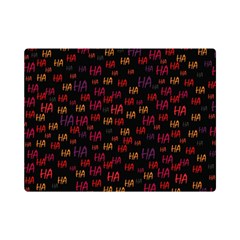 Pattern Ha Ha Ha  Abstract Black Dark Doodle Hahaha Pattern Physco Premium Plush Fleece Blanket (mini) by Salmanaz77