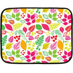 Leaves Pattern Seamless Texture Fleece Blanket (mini) by Maspions