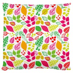 Leaves Pattern Seamless Texture Large Premium Plush Fleece Cushion Case (two Sides) by Maspions