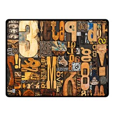 3d Letters Macro Wooden Letters Letters Textures Fleece Blanket (small) by Salmanaz77