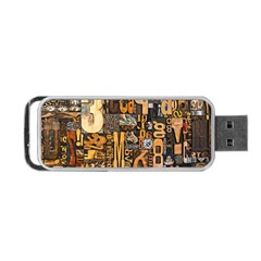 3d Letters Macro Wooden Letters Letters Textures Portable Usb Flash (two Sides) by Salmanaz77