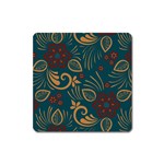 Flowers Floral Retro Flower Texture Square Magnet Front