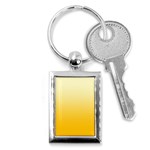 Cream Yellow To Amber Orange Linear Gradient Key Chain (Rectangle) Front