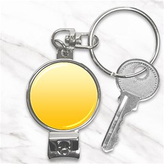 Cream Yellow To Amber Orange Linear Gradient Nail Clippers Key Chain by GradientsOmbre