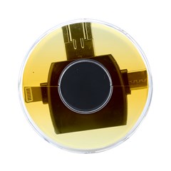 Cream Yellow To Amber Orange Bilinear Gradient On-the-go Memory Card Reader by GradientsOmbre