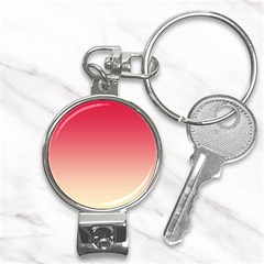 Crimson Red To Cream Yellow Linear Gradient Nail Clippers Key Chain by GradientsOmbre