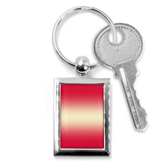 Crimson Red To Cream Yellow Bilinear Gradient Key Chain (rectangle) by GradientsOmbre