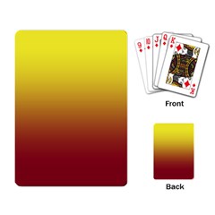Electric Yellow To Burgundy Red Linear Gradient Playing Cards Single Design (rectangle) by GradientsOmbre
