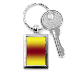 Electric Yellow To Burgundy Red Bilinear Gradient Key Chain (rectangle) by GradientsOmbre