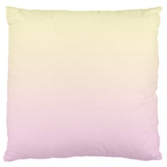 Cream Yellow To Pink Lace Linear Gradient Large Cushion Case (one Side) by GradientsOmbre