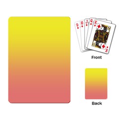 Electric Yellow To Coral Pink Linear Gradient Playing Cards Single Design (rectangle) by GradientsOmbre