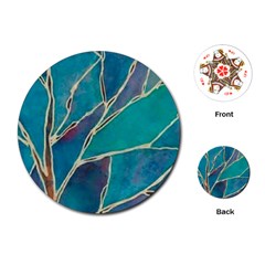 Aqua Batik, Abstract, Colorful Playing Cards Single Design (round) by kyorashop23