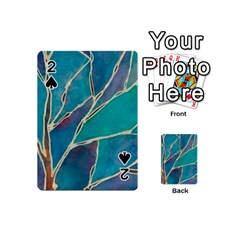 Aqua Batik, Abstract, Colorful Playing Cards 54 Designs (mini) by kyorashop23