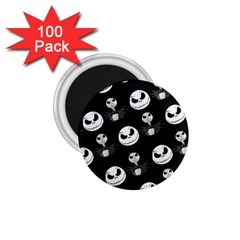 Jack Print, White, Before, Plain, Black, Simple, Christmas 1 75  Magnets (100 Pack)  by kyorashop23