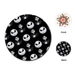 Jack Print, White, Before, Plain, Black, Simple, Christmas Playing Cards Single Design (Round) Front