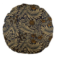 Brown Vintage Background Vintage Floral Pattern, Brown Large 18  Premium Flano Round Cushions by kyorashop23