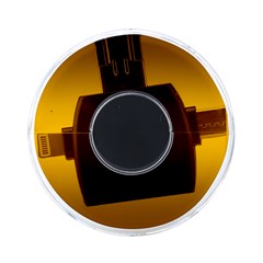 Chocolate Brown To Amber Orange Bilinear Gradient On-the-go Memory Card Reader by GradientsOmbre