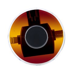Burgundy Red To Amber Orange Bilinear Gradient On-the-go Memory Card Reader by GradientsOmbre