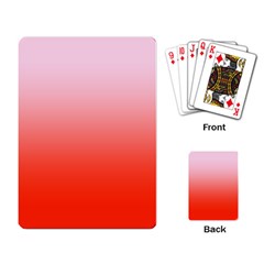 Pink Lace To Scarlet Red Linear Gradient Playing Cards Single Design (rectangle) by GradientsOmbre