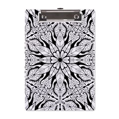 Seamless Tiling Pattern Hand Drawn Black White A5 Acrylic Clipboard by Grandong
