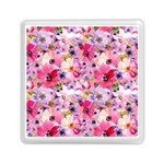 Pattern Seamless Texture Daisies Memory Card Reader (Square) Front
