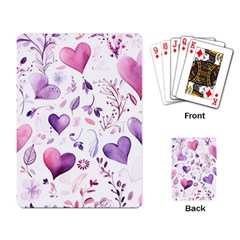 Hearts Love Purple Playing Cards Single Design (rectangle) by Grandong