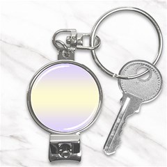 Pale Violet To Cream Yellow Bilinear Gradient Nail Clippers Key Chain by GradientsOmbre