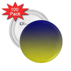 Navy Blue To Electric Yellow Linear Gradient 2 25  Buttons (100 Pack)  by GradientsOmbre