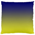 Navy Blue To Electric Yellow Linear Gradient Large Cushion Case (One Side) Front