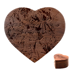 Blue Blend Heart Wood Jewelry Box by kaleidomarblingart
