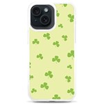 green leaves pattern iPhone 15 Plus TPU UV Print Case Front