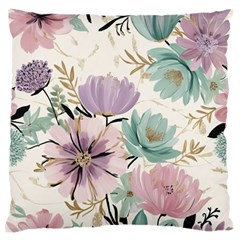 Flowers Pattern Floral Standard Premium Plush Fleece Cushion Case (one Side) by Sabxi