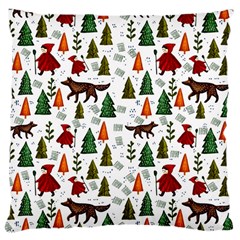 Little Red Riding Hood Seamless Large Cushion Case (one Side) by Sabxi