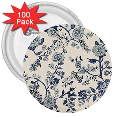 Blue Vintage Background 3  Buttons (100 Pack)  by kyorashop23