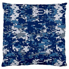 Blue, Camouflage, Cool, Navy, New, Pattern Standard Premium Plush Fleece Cushion Case (one Side) by kyorashop23