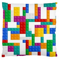 Colorful Bricks, Bricks, Colorful Standard Premium Plush Fleece Cushion Case (one Side) by kyorashop23