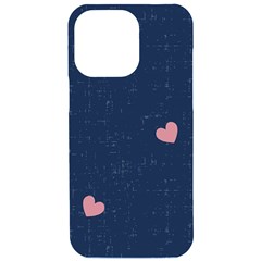 Corazones, Blue, Pattern Iphone 15 Pro Max Black Uv Print Pc Hardshell Case by kyorashop23