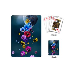 Falling Flowers, Art, Coffee Cup Playing Cards Single Design (mini) by kyorashop23