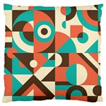 Retro Colorful Background, Retro Abstraction Large Cushion Case (One Side) Front
