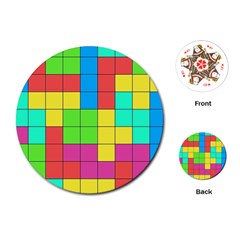 Tetris , Games, Rainbow Playing Cards Single Design (round) by kyorashop23