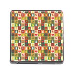 Template Christmas Pattern Memory Card Reader (Square 5 Slot) Front
